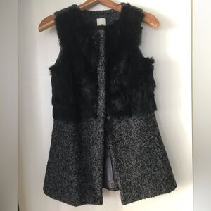 3.1 Phillip Lim Wool Vest with rabbit SZ S